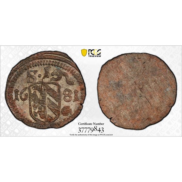 NUREMBERG: Free Imperial City, AR pfennig, 1681, PCGS MS63