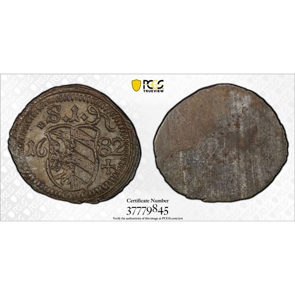 NUREMBERG: Free Imperial City, AR pfennig, 1682, PCGS MS64
