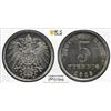 Image 1 : GERMANY: Kaiserreich, 5 pfennig, 1915-D, PCGS MS65