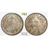 Image 1 : GERMANY: Kaiserreich, AR 1/2 mark, 1916-D, PCGS MS66