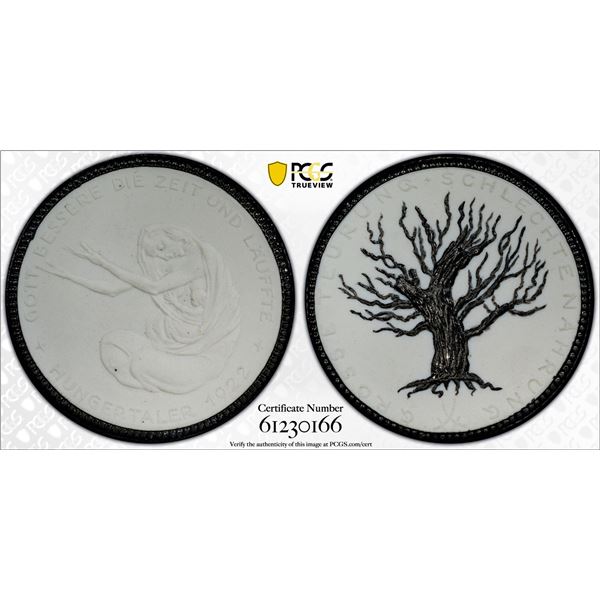 GERMANY: Weimar Republic, porcelain medal, 1922, PCGS MS66