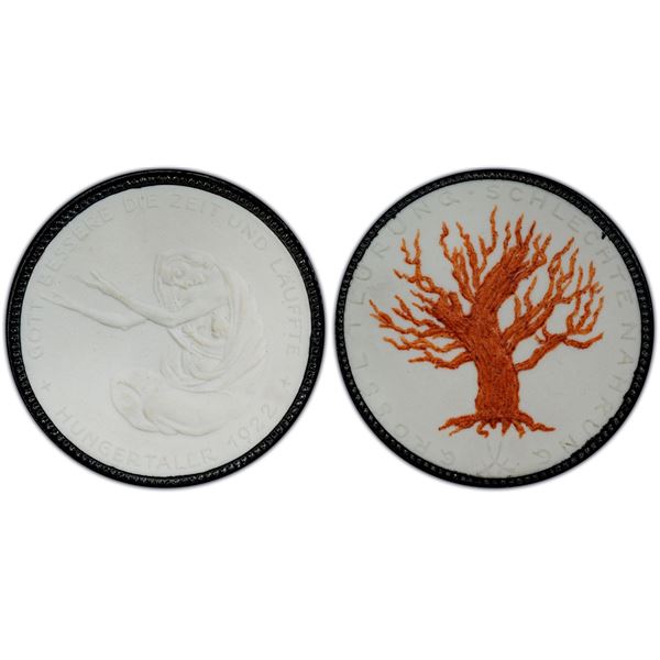 GERMANY: Weimar Republic, porcelain medal, 1922, PCGS MS66