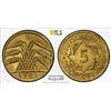 Image 1 : GERMANY: Weimar Republic, 5 reichspfennig, 1925-G, PCGS MS66