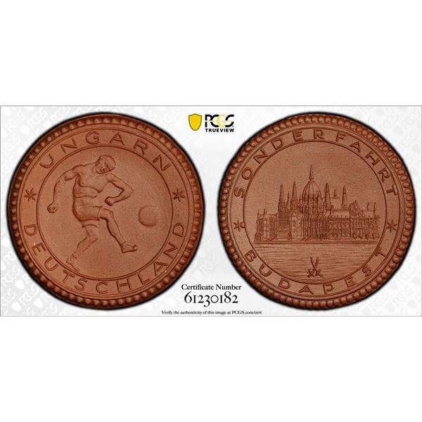 GERMANY: Third Reich, porcelain medal, ND (1934), PCGS MS66