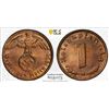 Image 1 : GERMANY: Third Reich, AE reichspfennig, 1939-G, PCGS MS65 RB