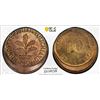 Image 1 : GERMANY: Federal Republic, 10 pfennig, 1950-J, PCGS MS64