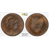 Image 1 : GREAT BRITAIN: AE halfpenny token, 1791, PCGS MS63 BN