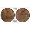 Image 1 : GREAT BRITAIN: AE halfpenny token, 1792, PCGS MS64 RB