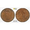 Image 1 : GREAT BRITAIN: AE halfpenny token, 1793, PCGS MS63 BN
