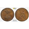 Image 1 : GREAT BRITAIN: AE halfpenny token, 1794, PCGS MS64 BN