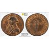 Image 1 : GREAT BRITAIN: AE halfpenny token, 1794, PCGS MS64 RB
