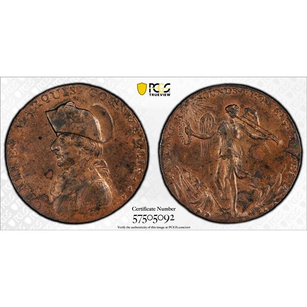 GREAT BRITAIN: AE penny token, 1794, PCGS UNC Detail