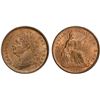 Image 1 : GREAT BRITAIN: George III, 1760-1820, AE farthing, 1821, PCGS MS64 RB