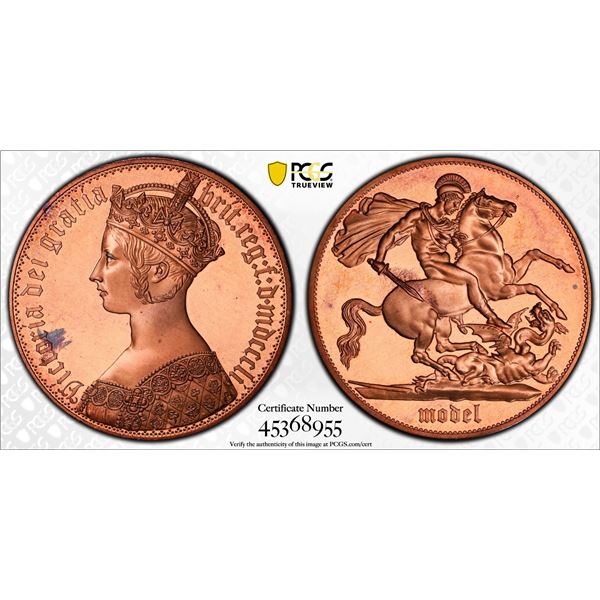 GREAT BRITAIN: Fantasy Issues, 1 crown, "1851", PCGS PF66 Red Cameo