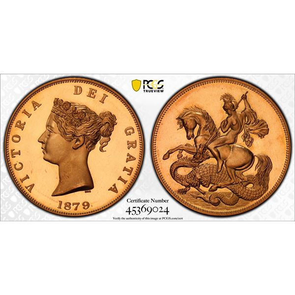 GREAT BRITAIN: Fantasy Issues, 1 crown, "1879", PCGS PF67 Cameo