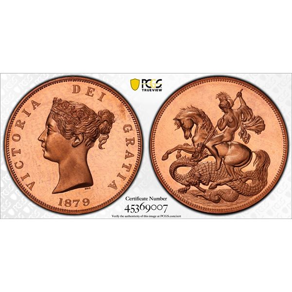 GREAT BRITAIN: Fantasy Issues, 1 crown, "1879", PCGS PF66 Cameo