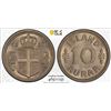 Image 1 : ICELAND: Christian X, 1918-1944, 10 aurar, 1929, PCGS MS64