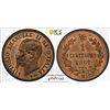 Image 1 : ITALY: Vittorio Emanuele II, 1861-1878, AE centesimo, 1862-N, PCGS MS64 RB