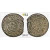 Image 1 : SWEDISH LIVONIA: Christina, 1632-1654, BI solidus, Riga, [16]53, PCGS MS63