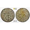 Image 1 : SWEDISH LIVONIA: Christina, 1632-1654, BI solidus, Riga, [16]63, PCGS MS62