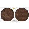 Image 1 : NETHERLANDS: UTRECHT: Dutch Republic, AE duit, 1754, PCGS MS65 BN