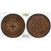 Image 1 : SWITZERLAND: Confederation, AE rappen, 1898-B, PCGS MS65 BN
