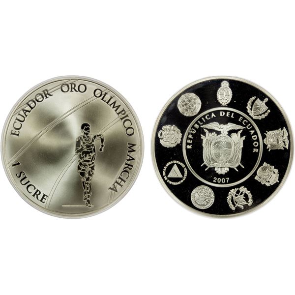 ECUADOR: Republic, AR sucre, 2007, PCGS Proof 68 DCAM