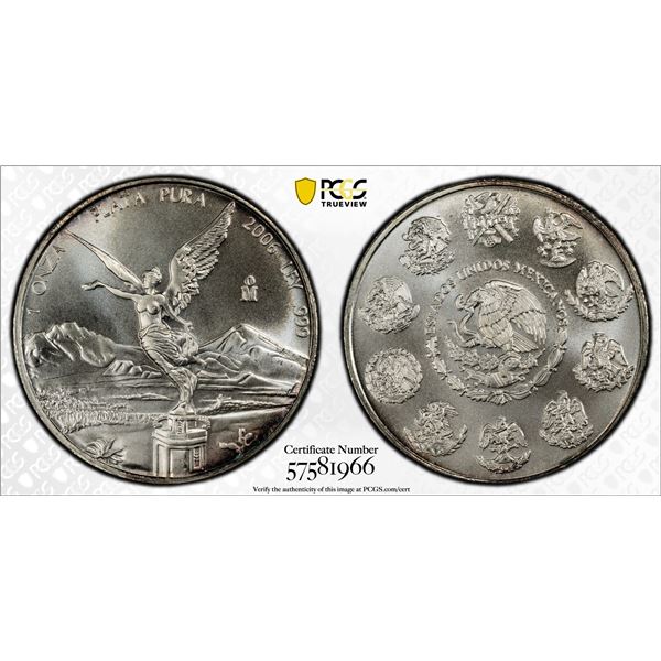 MEXICO: Estados Unidos, AR onza, 2006-Mo, PCGS MS68