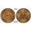 Image 1 : NETHERLANDS ANTILLES: Juliana, 1948-1980, AE cent, 1952, PCGS MS65 RD