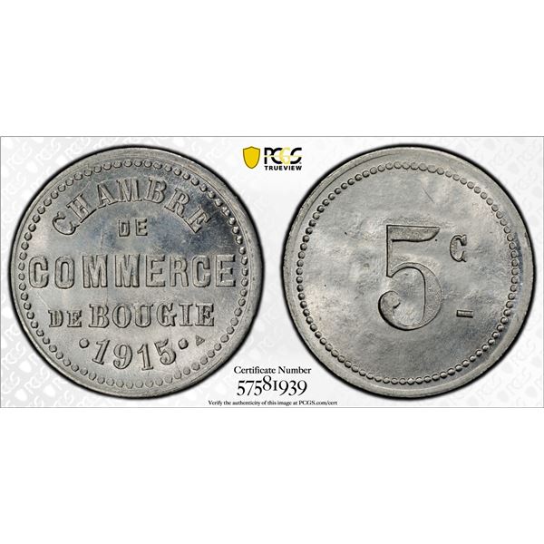 ALGERIA: 5 centimes, 1915, PCGS MS64