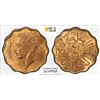 Image 1 : IRAQ: Ghazi I, 1933-1939, AE 4 fils, 1938/AH1357, PCGS MS64 RB
