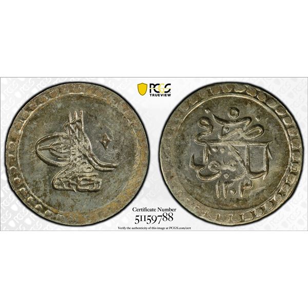 TURKEY (OTTOMAN): Selim III, 1789-1807, AR 10 para, Islambul, AH1203 year 5 (1793), PCGS MS65