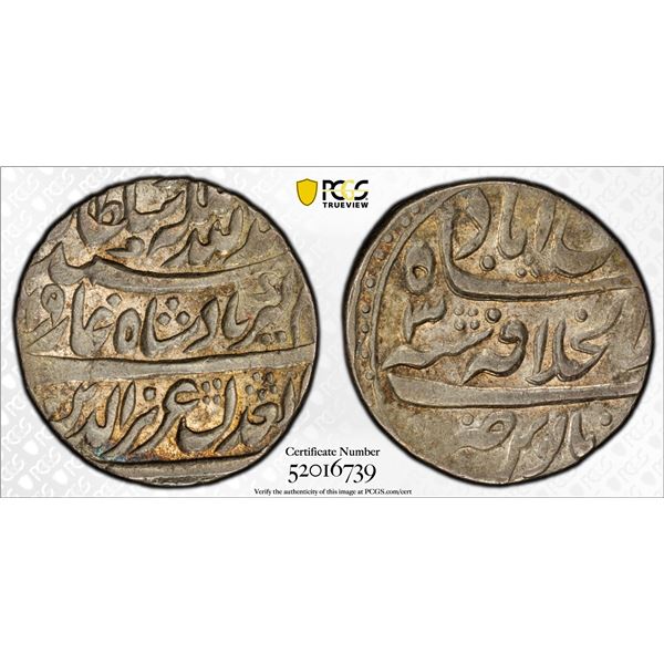 MUGHAL: Alamgir II, 1754-1759, AR rupee (11.34g), Shahjahanabad, AH(11)69 year 3, PCGS AU58