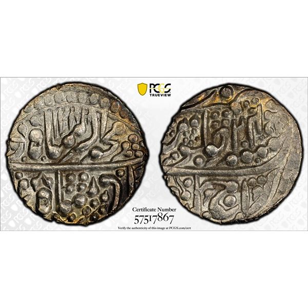ALWAR: Bani Singh, 1810-1837, AR rupee, Rajgarh, AH1224 year 24, PCGS MS62