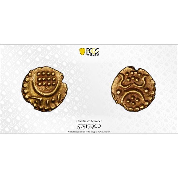 TRAVANCORE: AV fanam (0.18g), ND (1790-1830), PCGS MS62