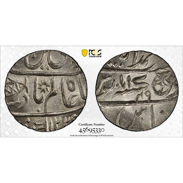 BENGAL PRESIDENCY: AR rupee, Muhammadabad Benares, AH1229 year 17-49, PCGS MS64