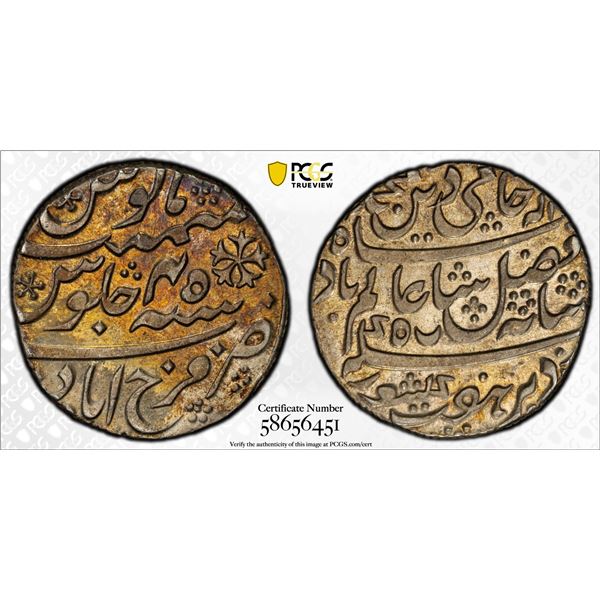 BENGAL PRESIDENCY: AR rupee, year 45, PCGS MS64