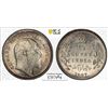 Image 1 : BRITISH INDIA: Edward VII, 1901-1910, AR 1/4 rupee, 1907(c), PCGS MS62