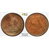 Image 1 : BRITISH INDIA: George V, 1910-1936, AE 1/12 anna, 1915(c), PCGS MS64 RB