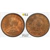 Image 1 : BRITISH INDIA: George V, 1910-1936, AE 1/12 anna, 1915(c), PCGS MS63 RB