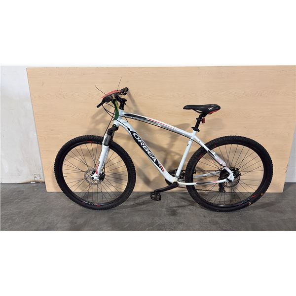 WHITE ORBEA 24-SPEED FRONT SUSPENSION MOUNTAIN BIKE