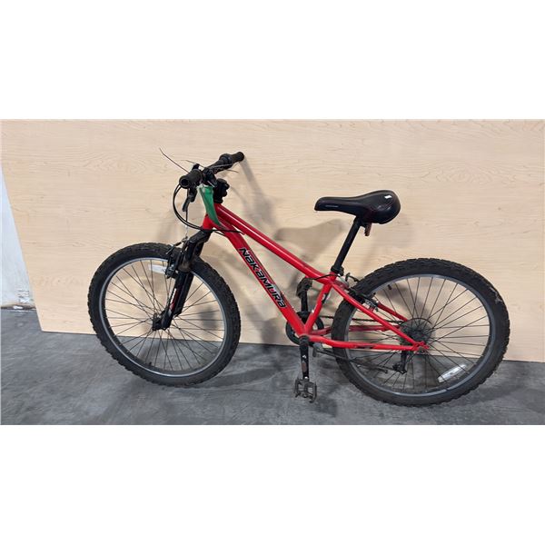 RED NAKAMURA 7-SPEED FRONT SUSPENSION MOUNTAIN BIKE