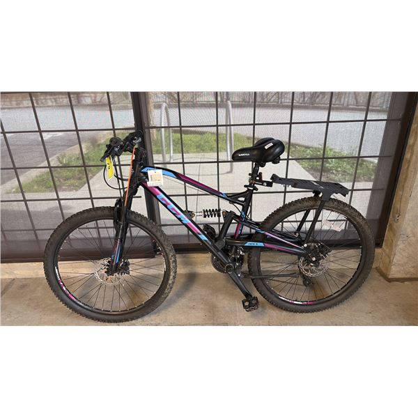 BLACK CCM APEX FULL SUSPENSION 24-SPEED MOUNTAIN BIKE
