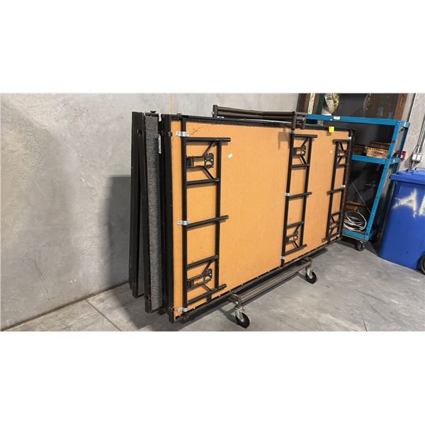 LARGE 7 SECTION MODULAR STAGE, EACH SECTION IS 8'X4'