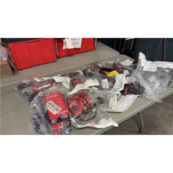 LARGE LOT OF MILWAUKEE POWER TOOLS, BATTERIES AND MORE