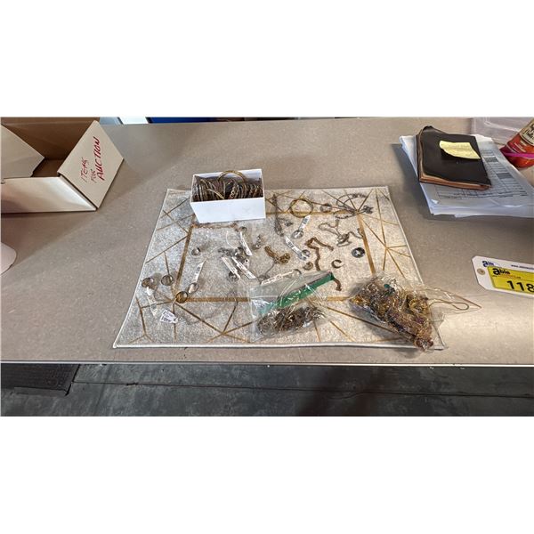 BOX OF ASSORTED COSTUME JEWELRY