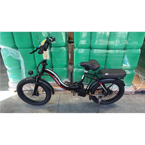 BLACK INVERTER GEMINI FRONT SUSPENSION 7 SPEED ELECTRIC BIKE - NO BATTERY