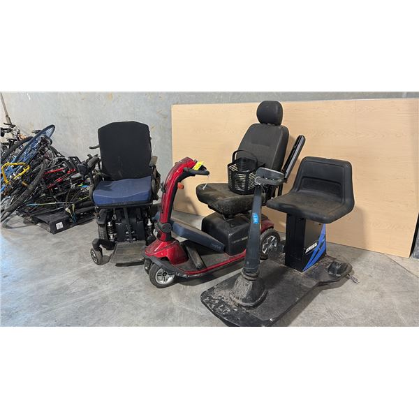 3 MOBILITY SCOOTERS NO CHARGERS