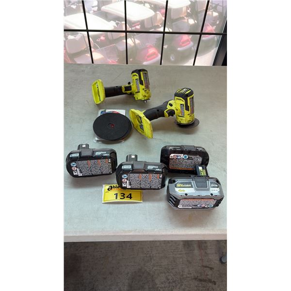 ASSORTED RYOBI CORDLESS TOOLS