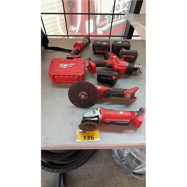ASSORTED MILWAUKEE CORDLESS TOOLS